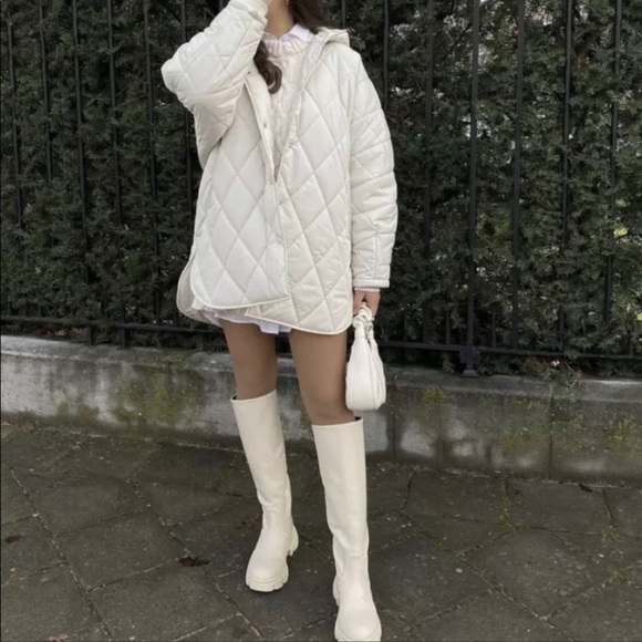 LAST 1!🔥ZARA OVERSIZED QUILTED PUFFER WATER REPELLENT COAT - Picture 9 of 16